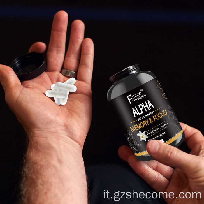 Shecome Alpha Capsule Brain Memory Focus Supporto cognitivo